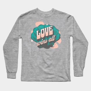 IU love wins all typography uaena | Morcaworks Long Sleeve T-Shirt